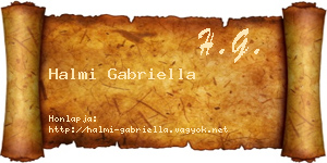 Halmi Gabriella névjegykártya